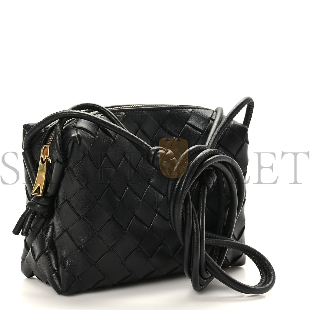 BOTTEGA VENETA NAPPA INTRECCIATO MINI LOOP CAMERA BAG BLACK (17*11*8cm) BOTTEGA VENETA NAPPA INTRECCIATO MINI LOOP CAMERA BAG BLACK (17*11*8cm)
