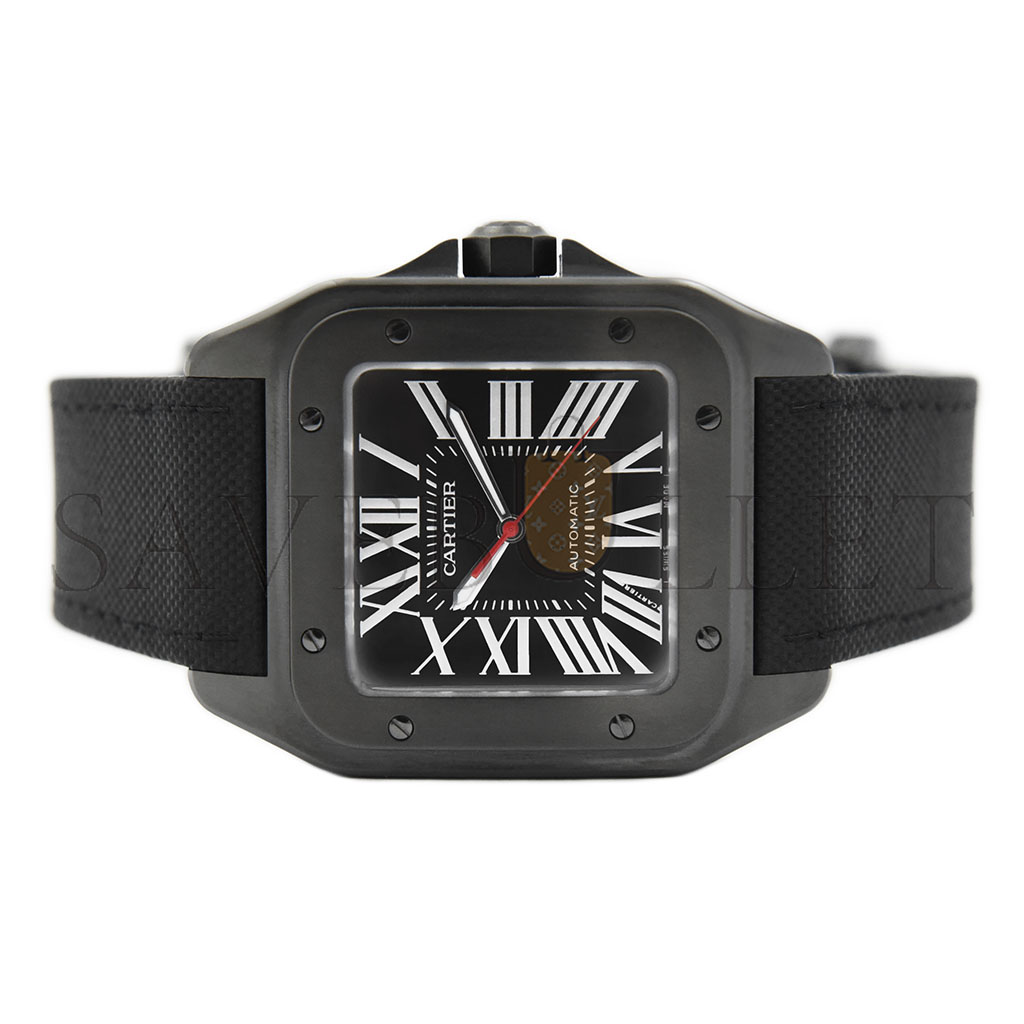 CARTIER SANTOS DE CARTIER 100 CARBON AUTOMATIC LARGE MODEL 51MM WATCH WSSA0006