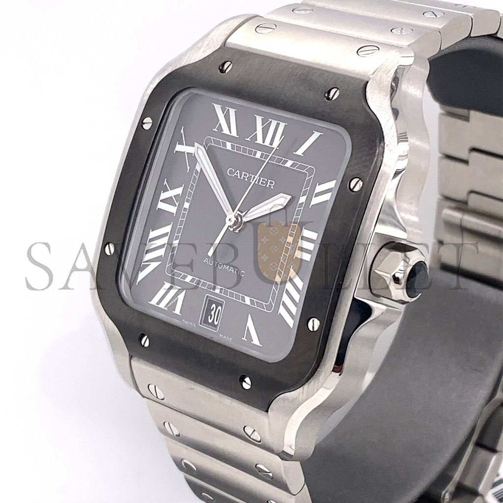 CARTIER SANTOS LARGE STAINLESS STEEL AUTOMATIC 48MM WATCH WSSA0037 CARTIER SANTOS LARGE STAINLESS STEEL AUTOMATIC 48MM WATCH WSSA0037