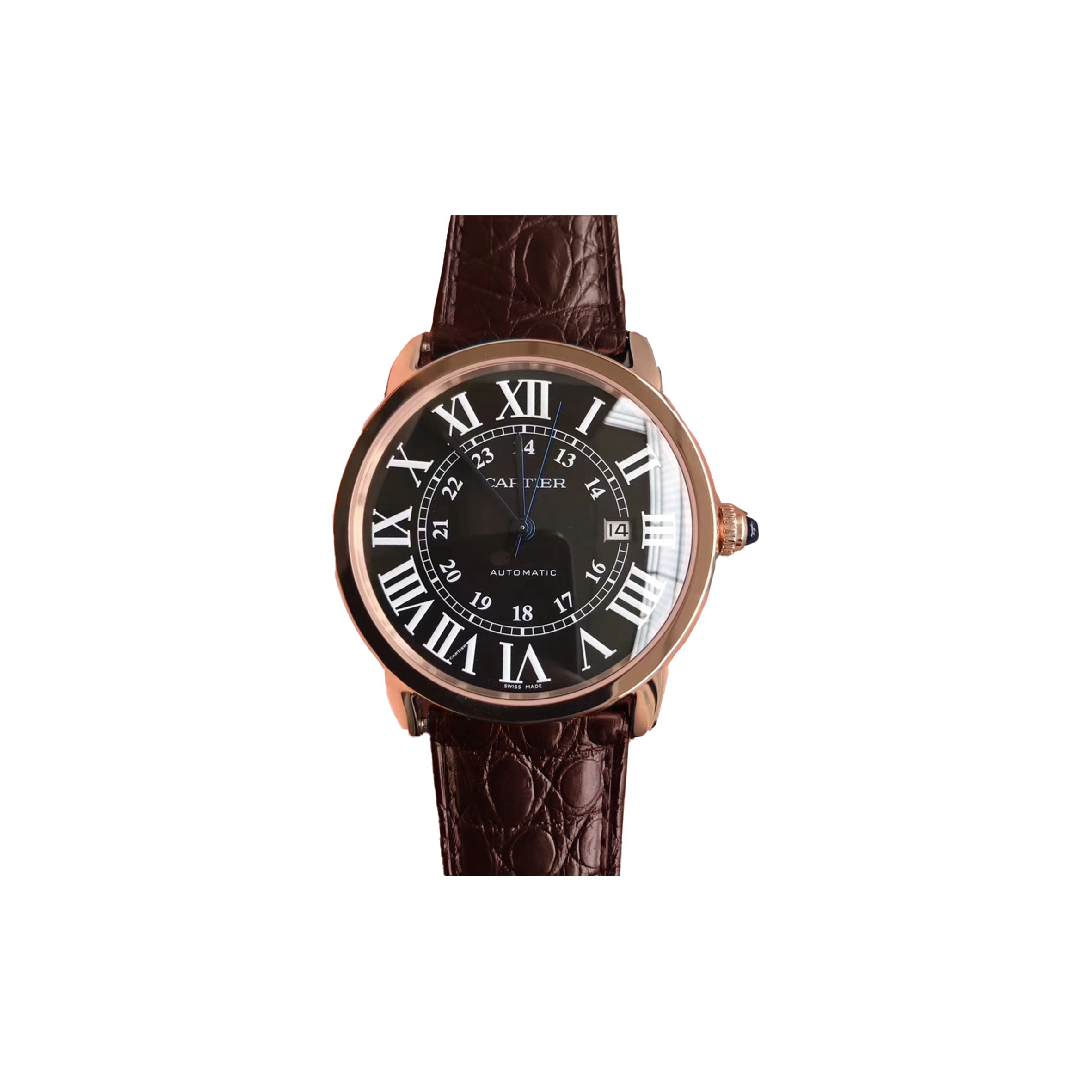 CARTIER LONDON SOLO SERIES GOLD CASE ULTRA-THIN FORMAL MEN'S 42MM WATCH W6701009