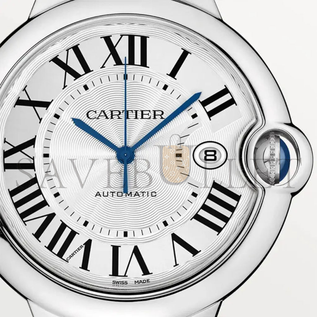 CARTIER BALLON BLEU DE SILVER SILVER STEEL CASSETTE MEN'S 42MM WATCH WSBB0049