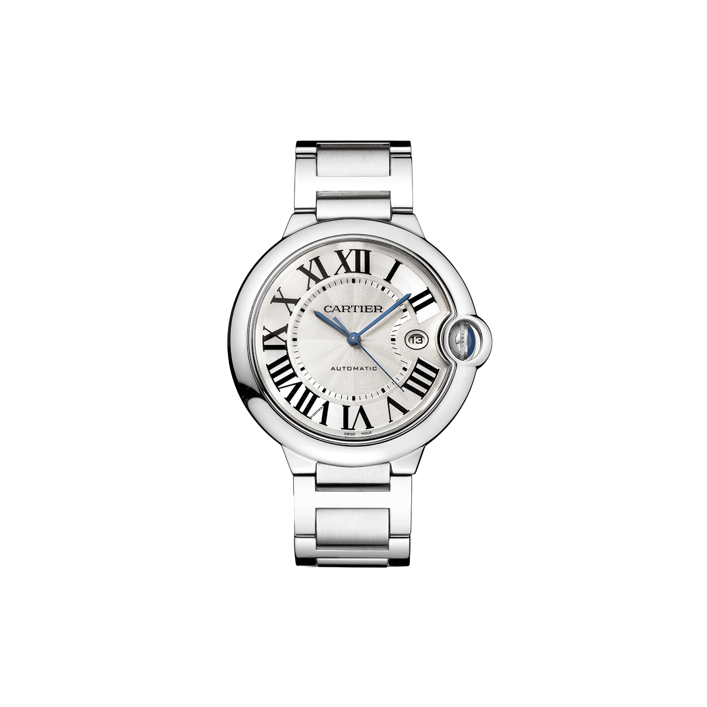 CARTIER BALLON BLEU DE SILVER SILVER STEEL CASSETTE MEN'S 42MM WATCH WSBB0049