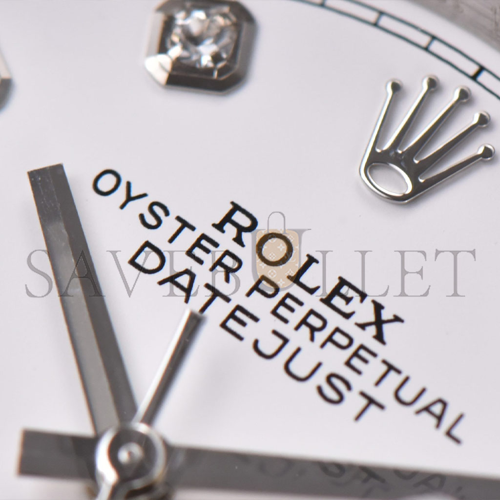 ROLEX DATEJUST GMF WHITE DIAL DIAMOND MARKER JUBILEE BRACELET 41MM WATCH 126334