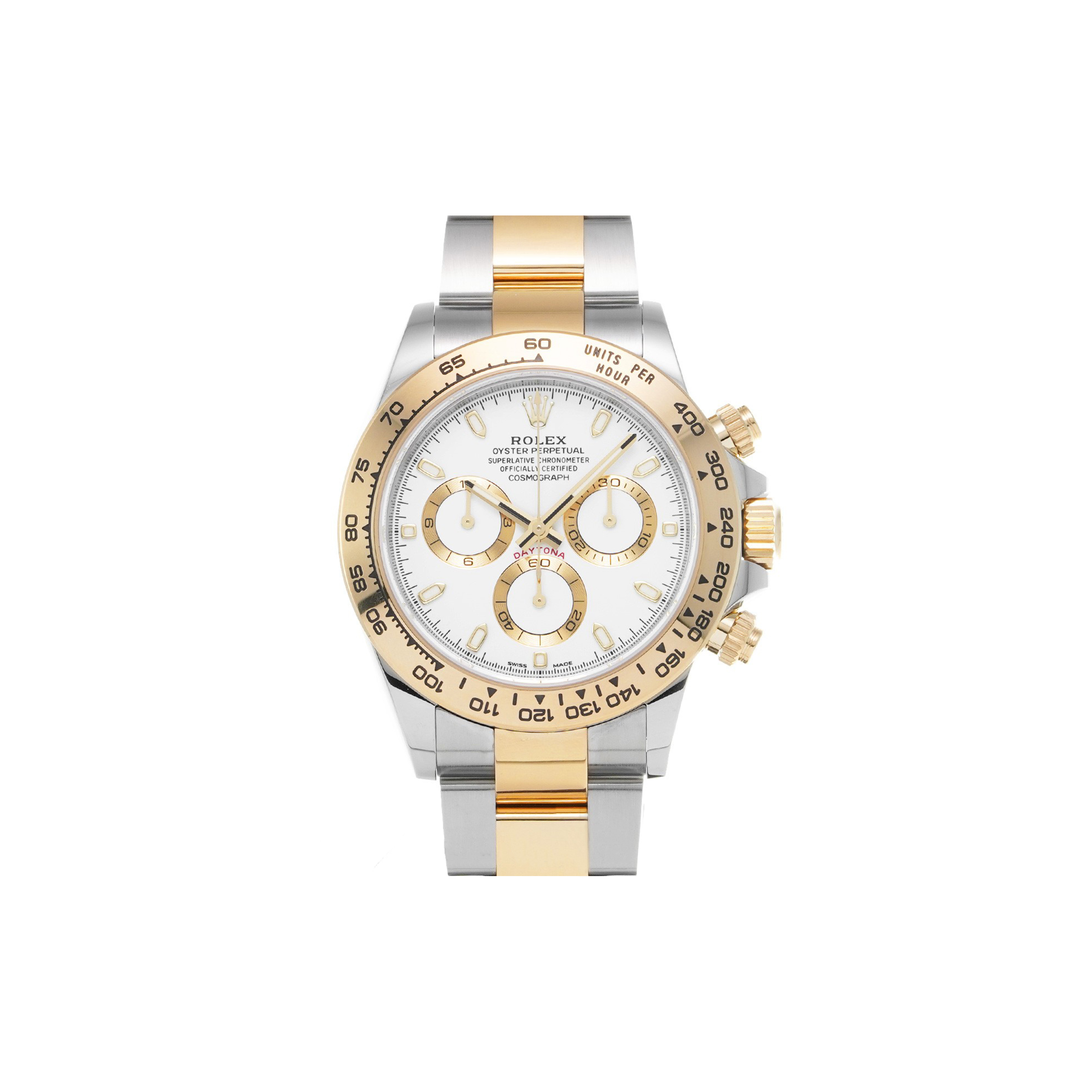 ROLEX DAYTONA TWO TONE WHITE DIAL 40MM WATCH 116503