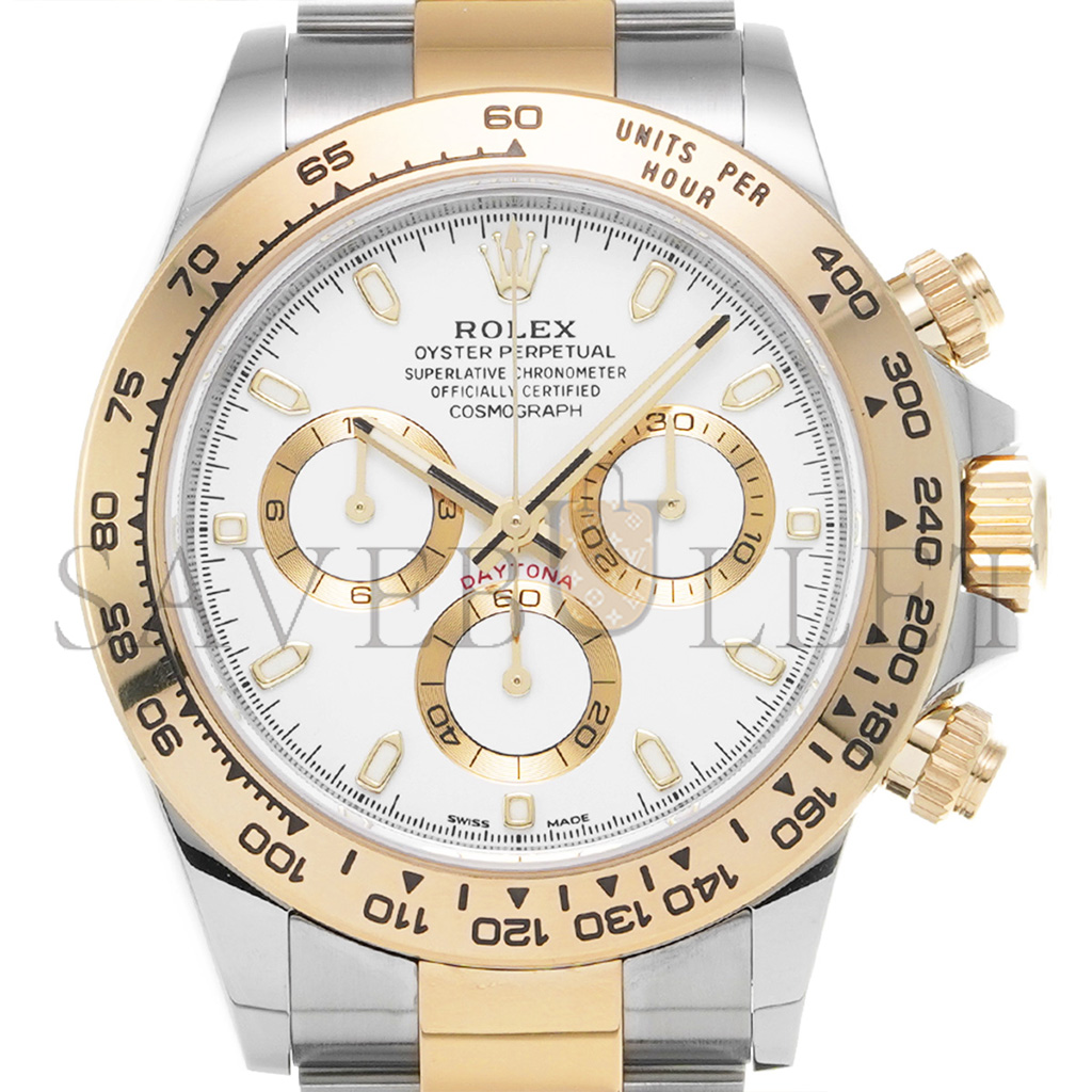 ROLEX DAYTONA TWO TONE WHITE DIAL 40MM WATCH 116503