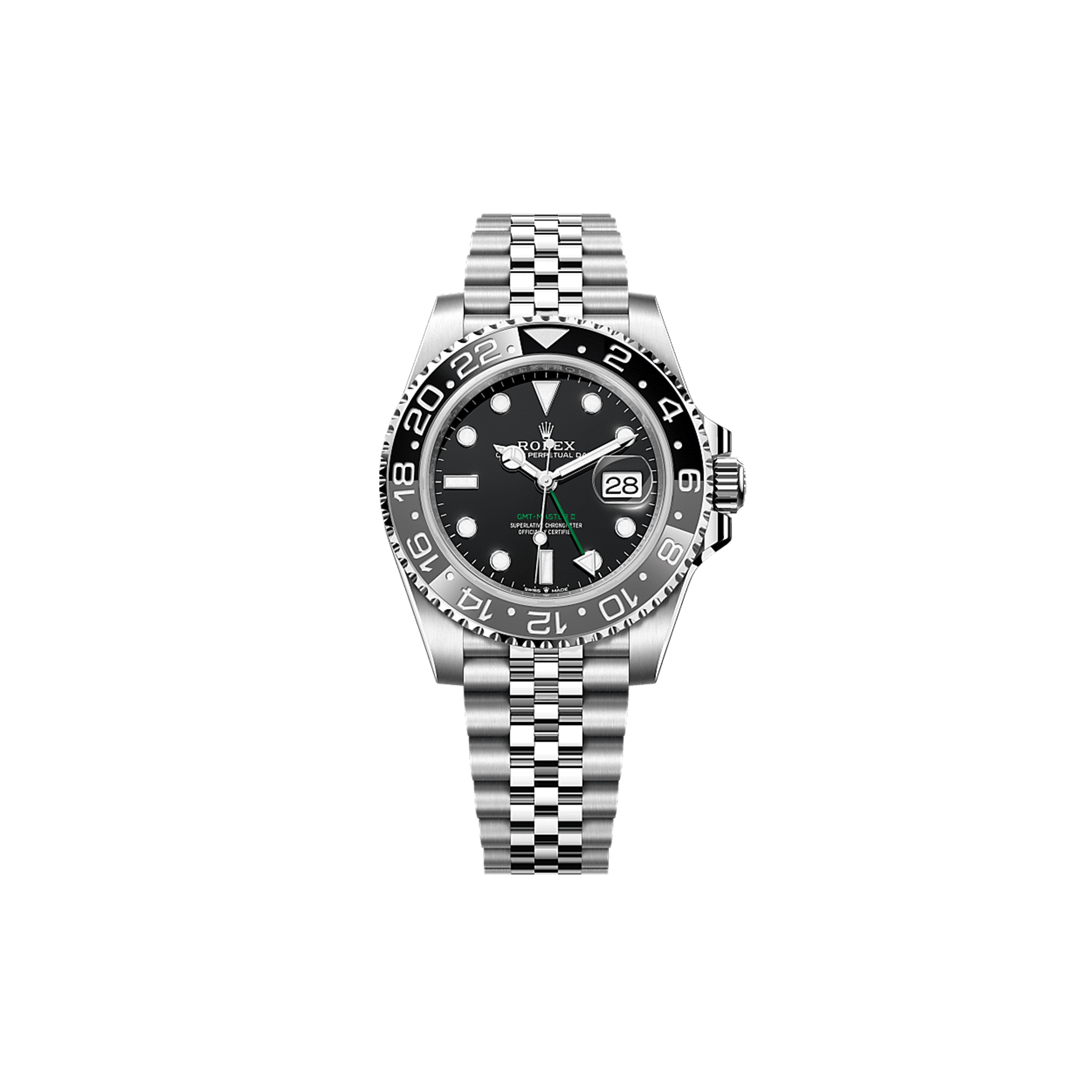 R*L*X GMT-MASTER II OYSTER, 40 MM, OYSTERSTEEL WATCH 126710GRNR
