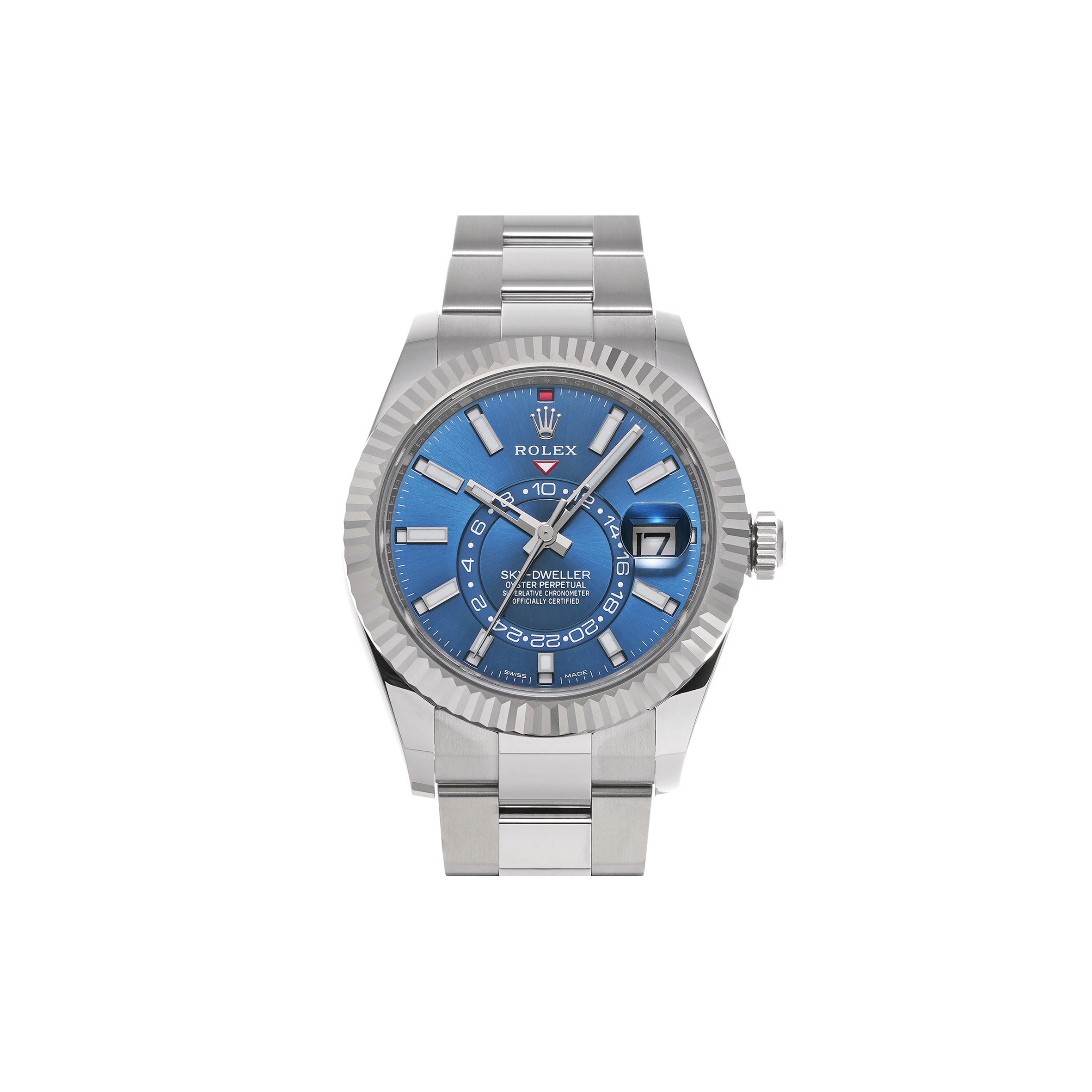 R*L*X SKY-DWELLER SERIES BRIGHT BLUE DIAL 42MM WATCH 326934