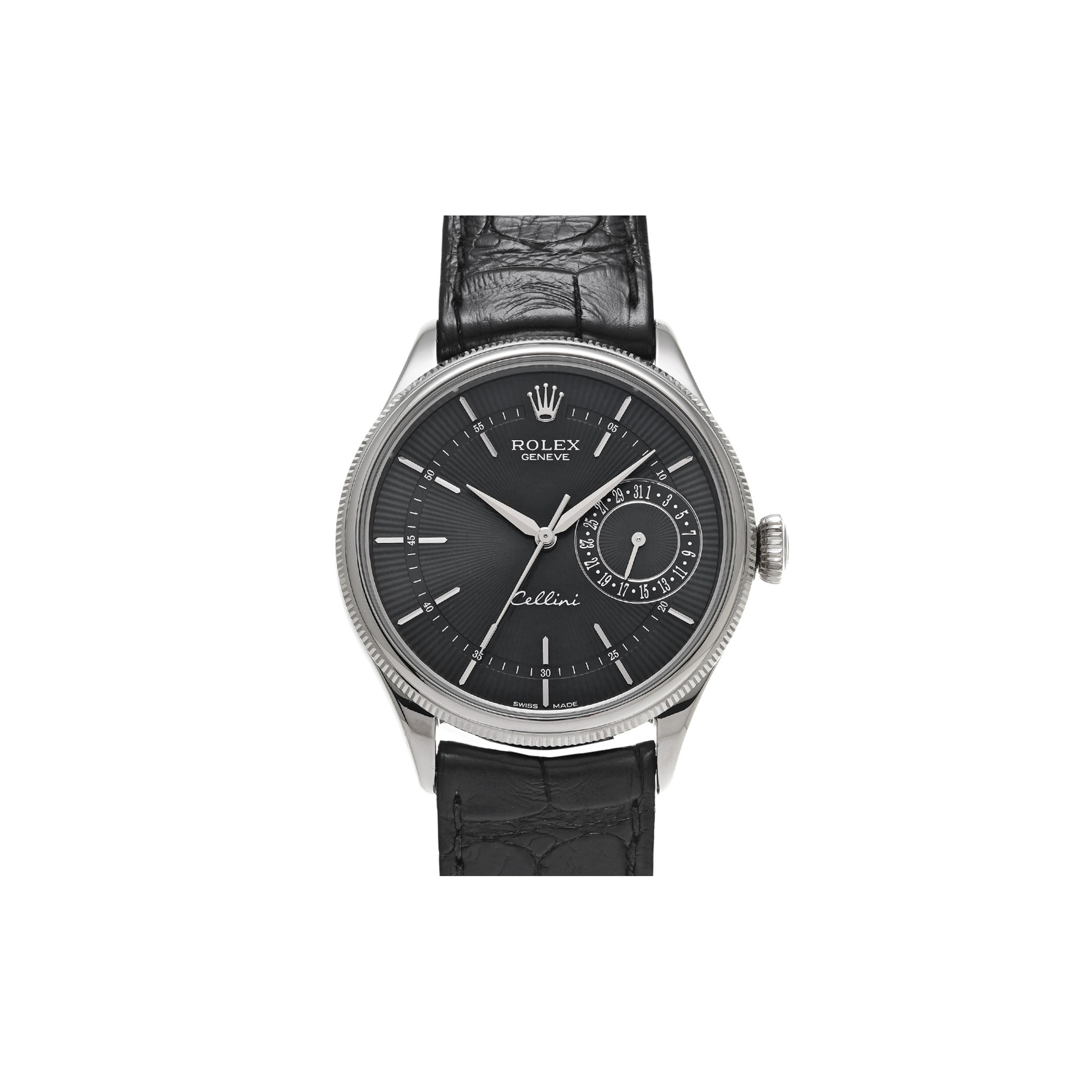 R*L*X CELLINI DAYTO BLACK 39MM WATCH 50519