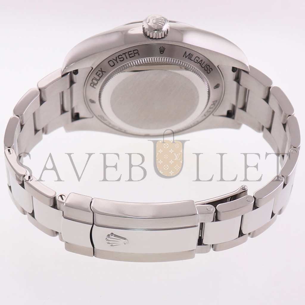 ROLEX OYSTER PERPETUAL MILGAUSS BLUE DIAL 40MM WATCH 116400GV