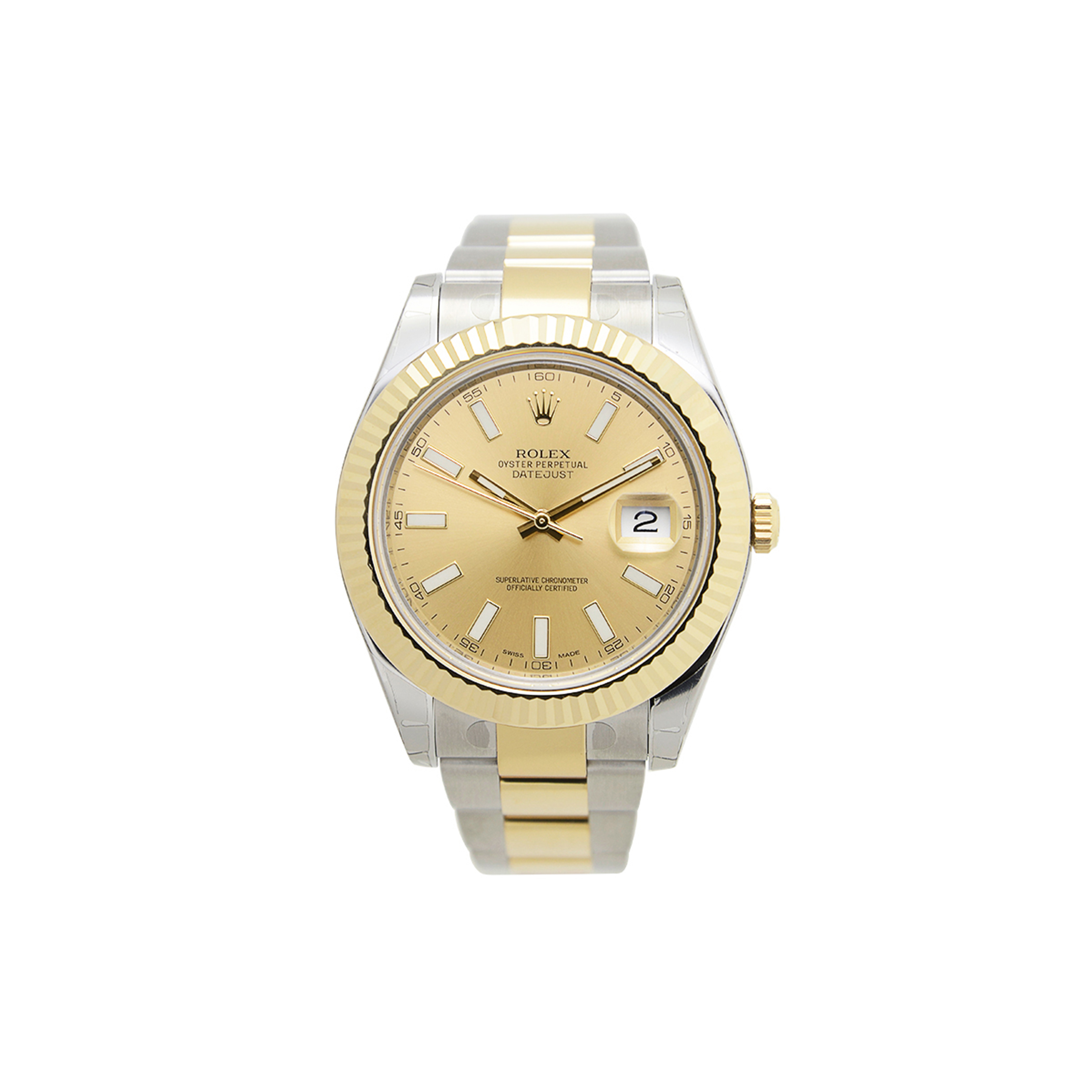 ROLEX DATEJUST CHAMPAGNE DIAL 41MM WATCH 116333