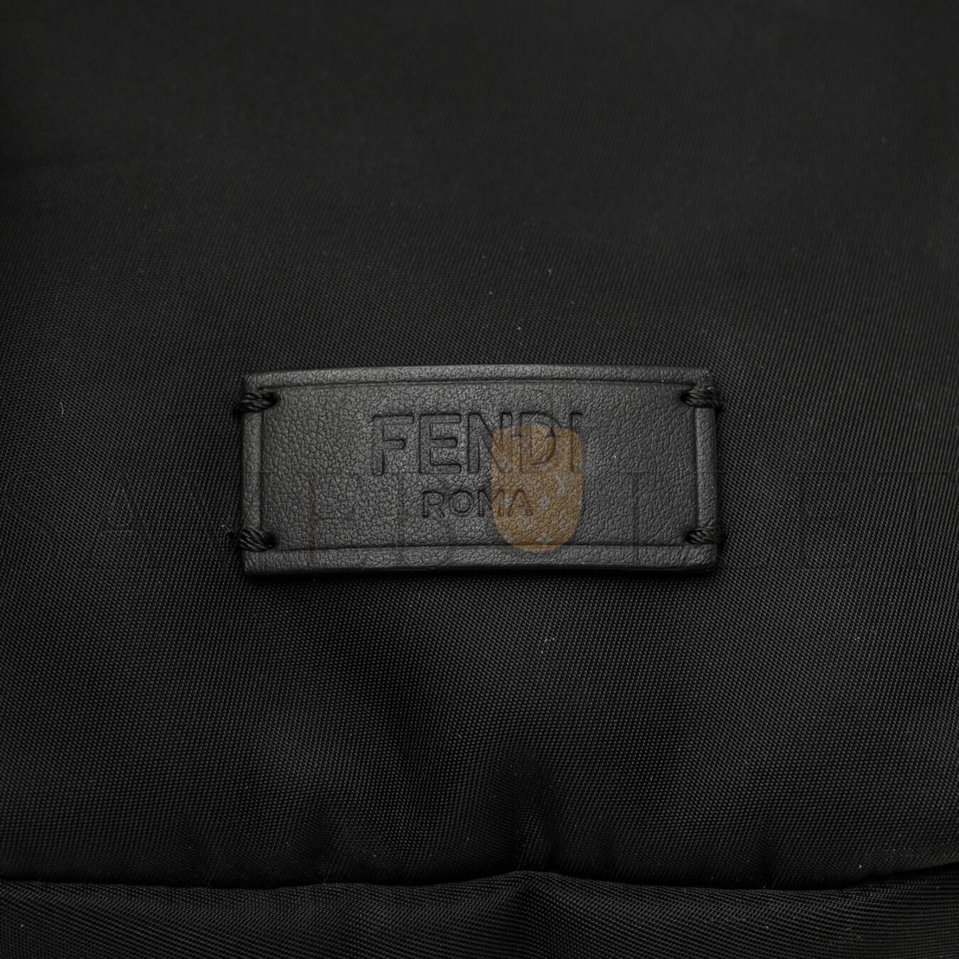 FENDI NYLON VITELLO LIBERTY VITELLO DOLCE MONSTER EYES ROUNDED BACKPACK BLACK SUNFLOWER (39*33*14cm) FENDI NYLON VITELLO LIBERTY VITELLO DOLCE MONSTER EYES ROUNDED BACKPACK BLACK SUNFLOWER (39*33*14cm)