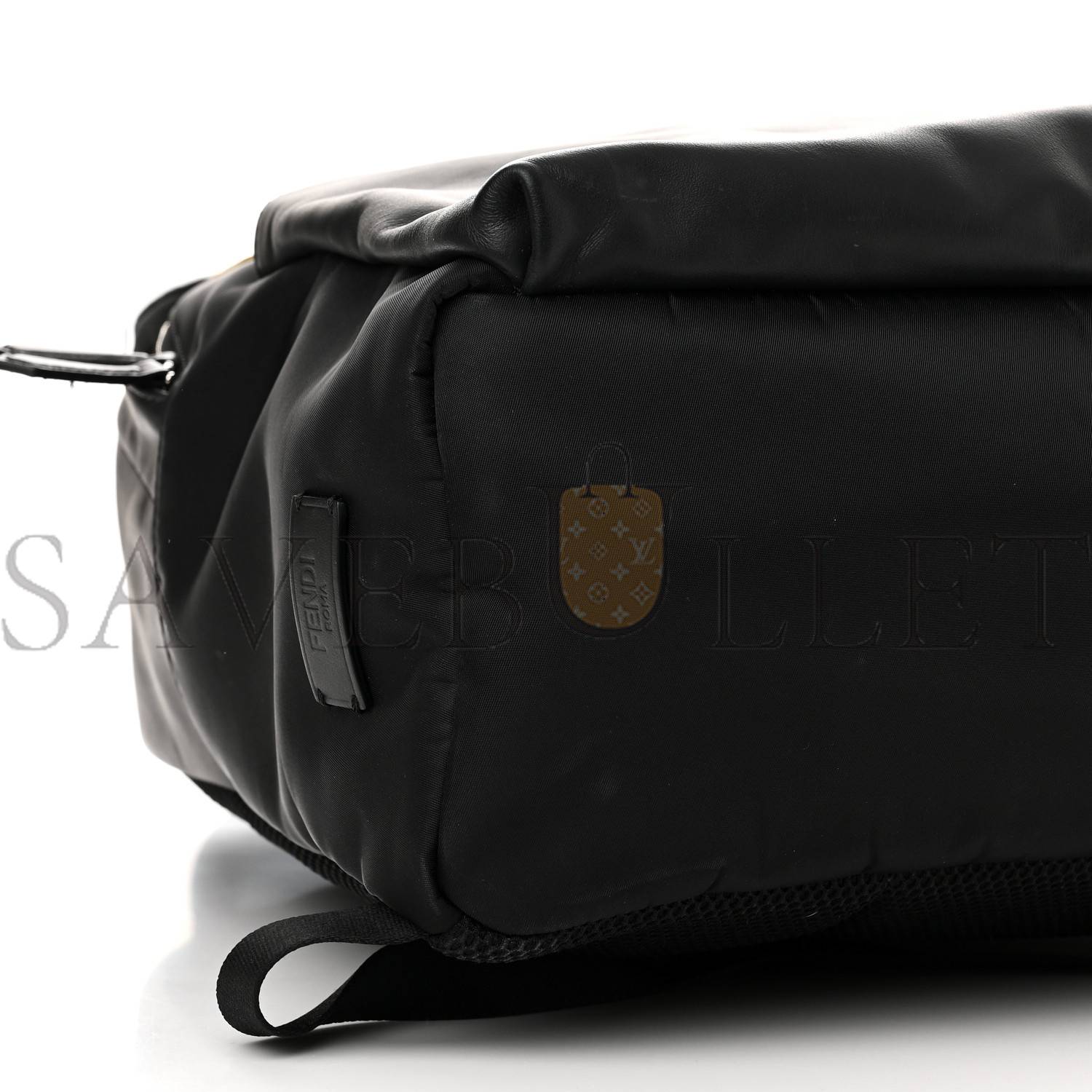 FENDI NYLON VITELLO LIBERTY VITELLO DOLCE MONSTER EYES ROUNDED BACKPACK BLACK SUNFLOWER (39*33*14cm) FENDI NYLON VITELLO LIBERTY VITELLO DOLCE MONSTER EYES ROUNDED BACKPACK BLACK SUNFLOWER (39*33*14cm)