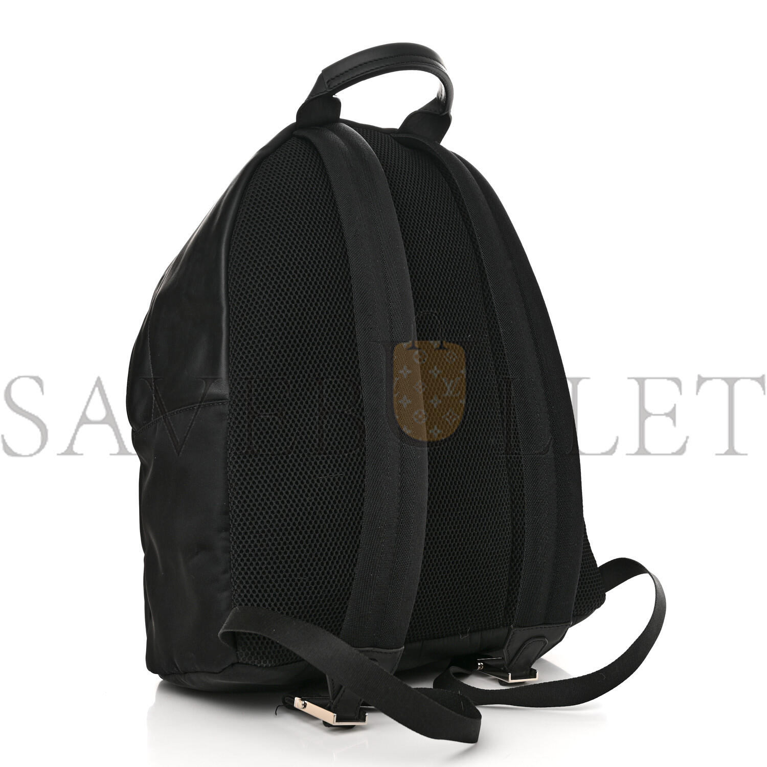 FENDI NYLON VITELLO LIBERTY VITELLO DOLCE MONSTER EYES ROUNDED BACKPACK BLACK SUNFLOWER (39*33*14cm) FENDI NYLON VITELLO LIBERTY VITELLO DOLCE MONSTER EYES ROUNDED BACKPACK BLACK SUNFLOWER (39*33*14cm)