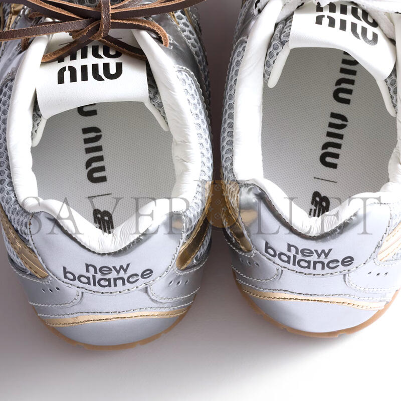 MIU MIU X NEW BALANCE 530 SL METALLIC LEATHER AND MESH SNEAKERS 5E165E MIU MIU X NEW BALANCE 530 SL METALLIC LEATHER AND MESH SNEAKERS 5E165E