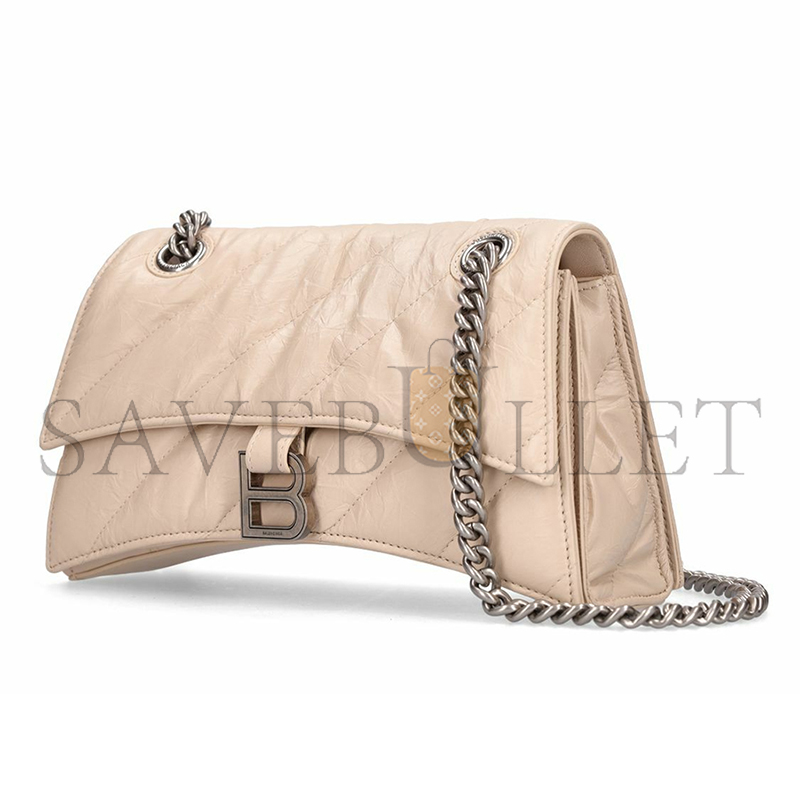 BALENCIAGA WOMEN'S CRUSH CHAIN BAG IN SMALL APRICOT 716351210J03709 (24.9*15*7.9cm)