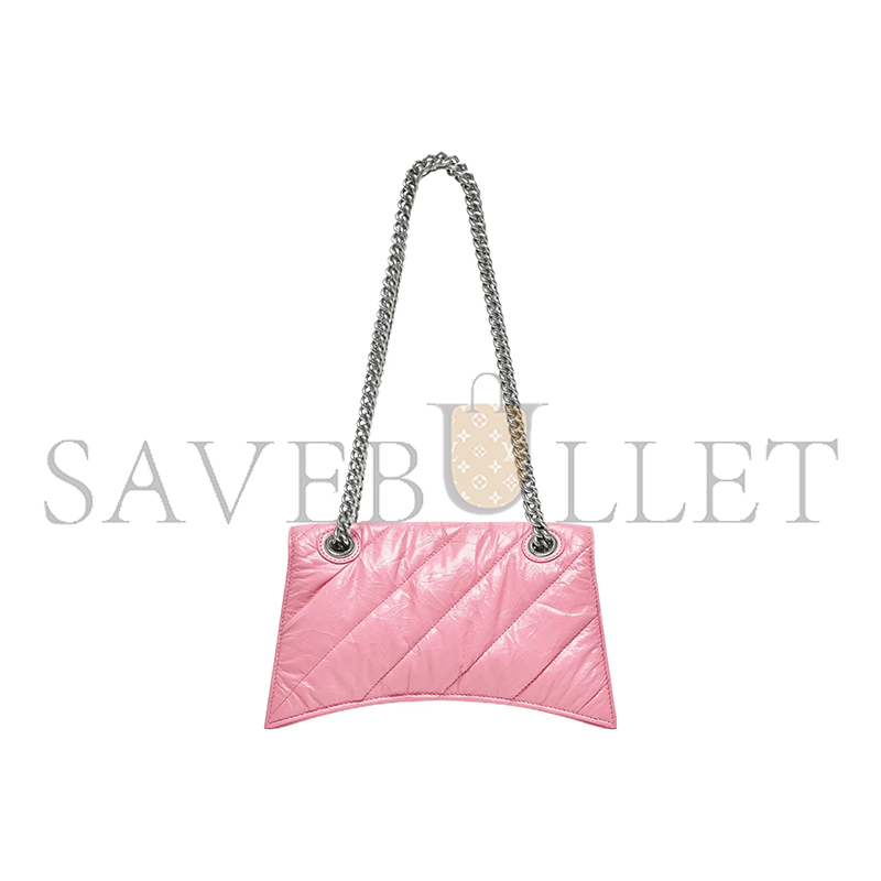 BALENCIAGA WOMEN'S CRUSH CHAIN BAG IN SMALL PINK 716351210J05812 (24.9*15*7.9cm)