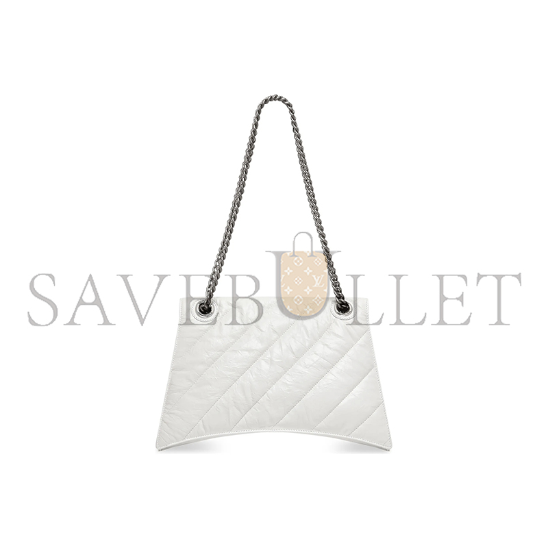 BALENCIAGA WOMEN'S CRUSH CHAIN BAG IN MEDIUM WHITE 716393210J09001 (31*19.8*6.9cm)