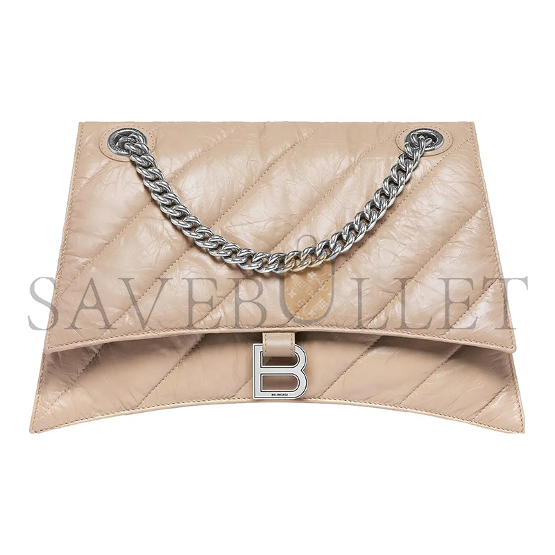 BALENCIAGA WOMEN'S CRUSH CHAIN BAG IN MEDIUM APRICOT 716393210J02906 (31*19.8*6.9cm)