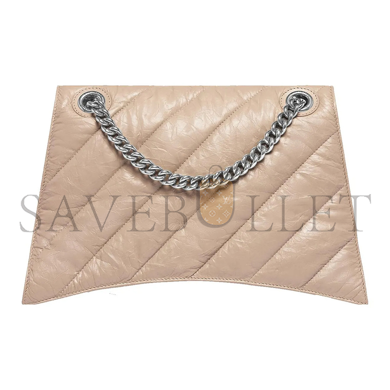 BALENCIAGA WOMEN'S CRUSH CHAIN BAG IN MEDIUM APRICOT 716393210J02906 (31*19.8*6.9cm)