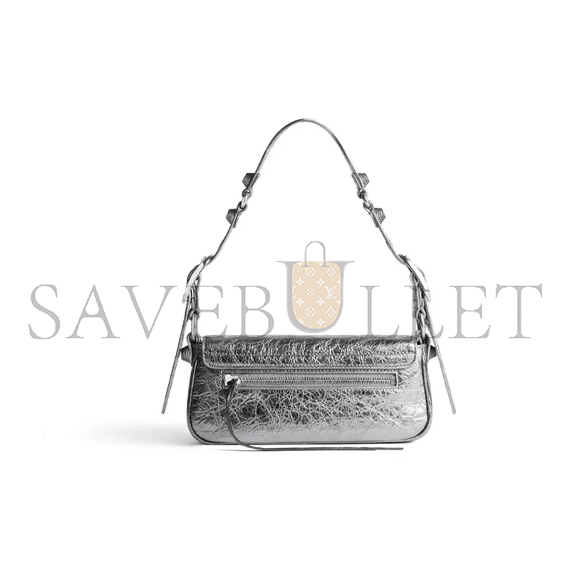 BALENCIAGA WOMEN'S LE CAGOLE IN MINI SILVER 7716700GT3Y8103 (22.8*12.9*4cm)