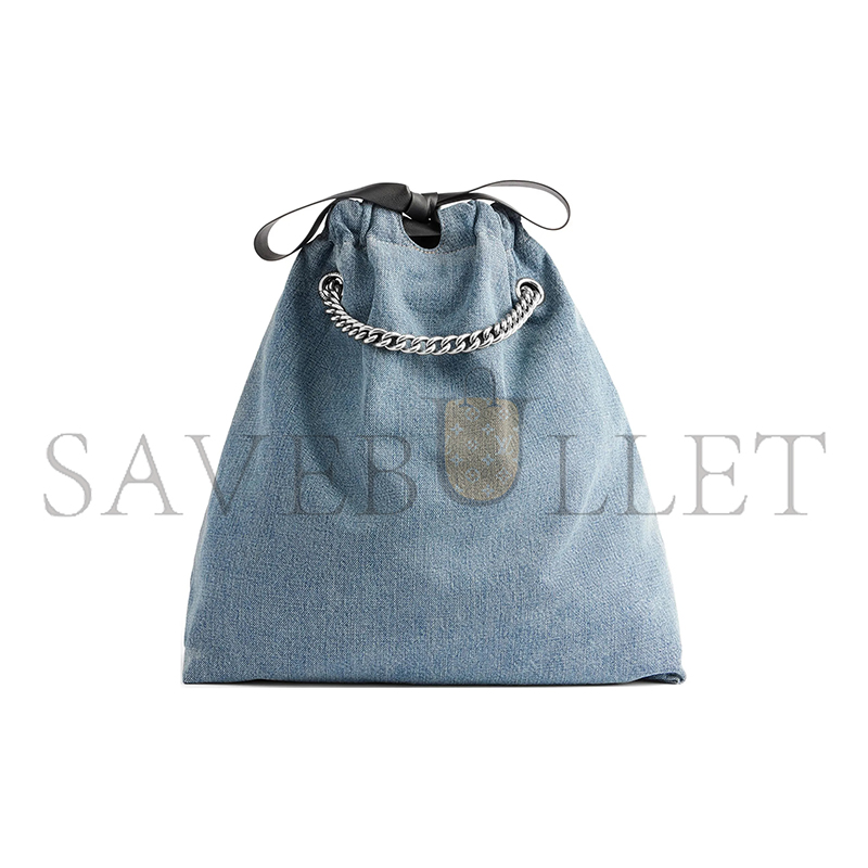 BALENCIAGA WOMEN'S CRUSH TOTE BAG IN MEDIUM DENIM 7429412AAYA4661 (46*39.9*14cm)