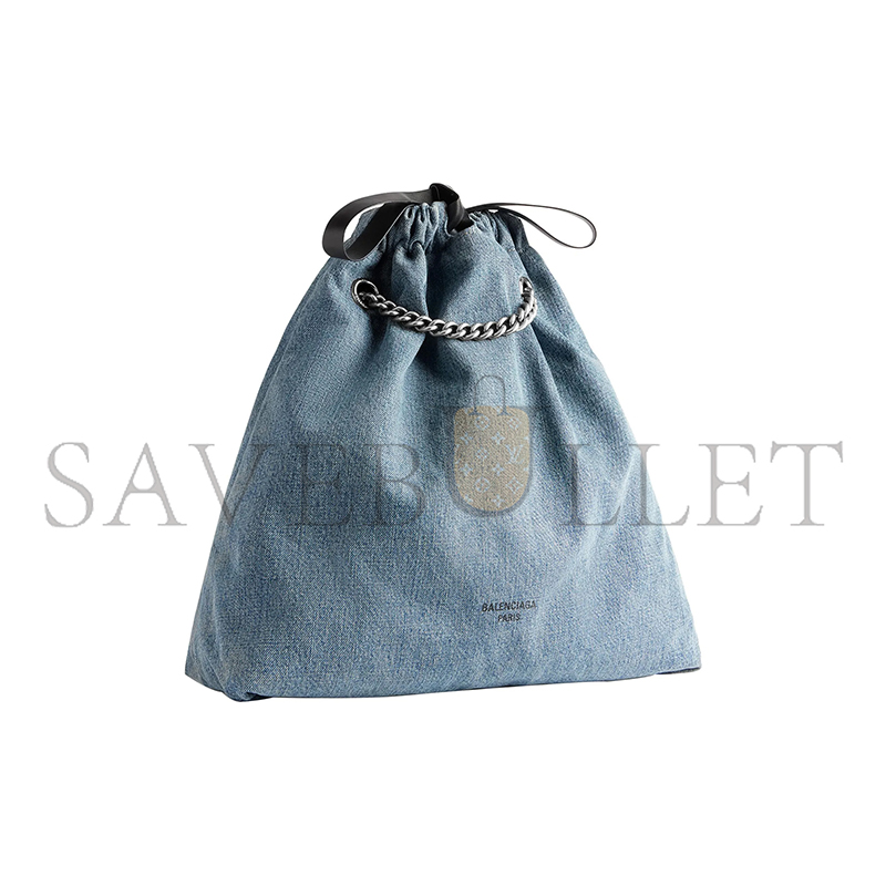 BALENCIAGA WOMEN'S CRUSH TOTE BAG IN MEDIUM DENIM 7429412AAYA4661 (46*39.9*14cm)