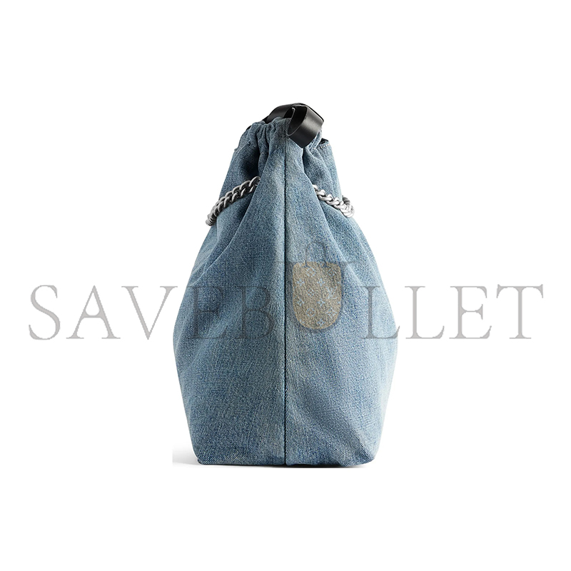 BALENCIAGA WOMEN'S CRUSH TOTE BAG IN MEDIUM DENIM 7429412AAYA4661 (46*39.9*14cm)