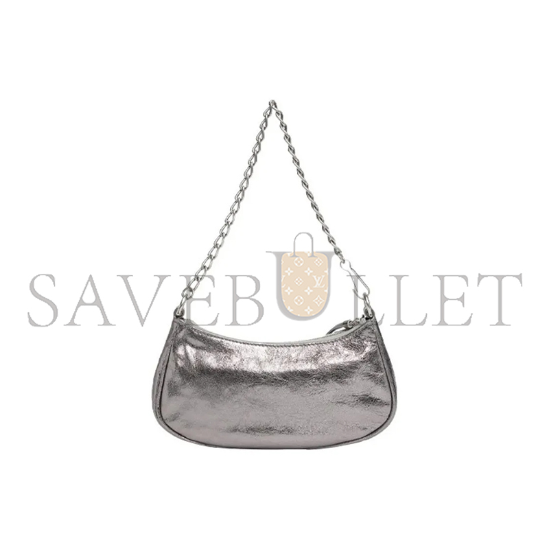 BALENCIAGA WOMEN'S LE CAGOLE CHAIN BAG MINI IN SILVER GREY 6958140GT3Y8103 (20.8*13*4.3cm)