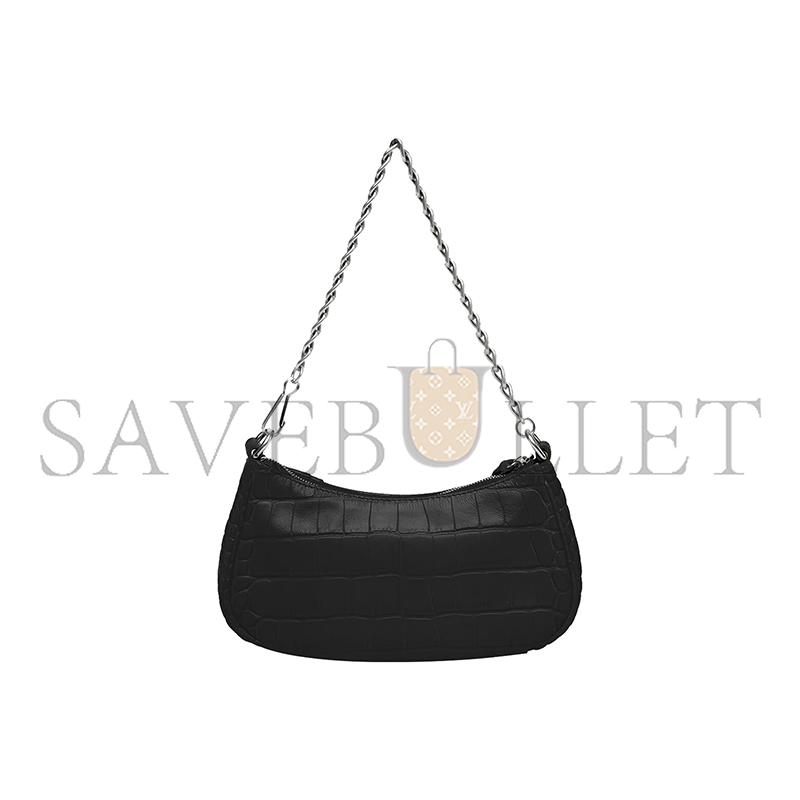 BALENCIAGA WOMEN'S LE CAGOLE CHAIN BAG MINI IN SILVER BLACK 69581423EJY1000 (20.8*13*4.3cm)