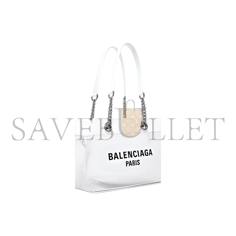 BALENCIAGA WOMEN'S DUTY FREE TOTE BAG SMALL IN WHITE 7416032AADB9060 (22.9*18.8*10.9cm)