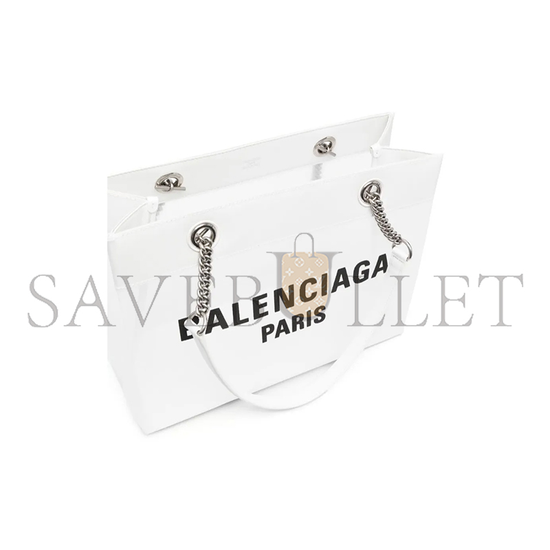 BALENCIAGA WOMEN'S DUTY FREE TOTE BAG MEDIUM IN WHITE 7416022AADB (35*18.8*13.9cm)