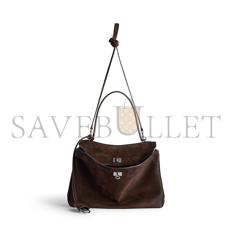 BALENCIAGA WOMEN'S RODEO HANDBAG MEDIUM IN LIGHT ESPRESSO 7897722AB4G2308 (35*23.3*10.9cm) BALENCIAGA WOMEN'S RODEO HANDBAG MEDIUM IN LIGHT ESPRESSO 7897722AB4G2308 (35*23.3*10.9cm)