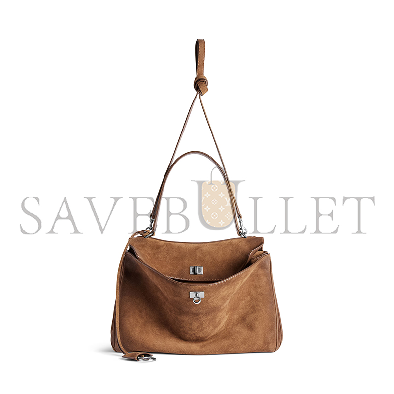 BALENCIAGA WOMEN'S RODEO HANDBAG MEDIUM IN CAMEL 7897722AB4G2533 (35*23.3*10.9cm) BALENCIAGA WOMEN'S RODEO HANDBAG MEDIUM IN CAMEL 7897722AB4G2533 (35*23.3*10.9cm)