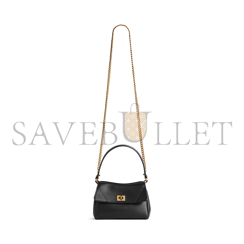 BALENCIAGA WOMEN'S RODEO BAG WITH CHAIN NANO IN BLACK 8194292ABKX1000 (16*9.9*4.5cm) BALENCIAGA WOMEN'S RODEO BAG WITH CHAIN NANO IN BLACK 8194292ABKX1000 (16*9.9*4.5cm)