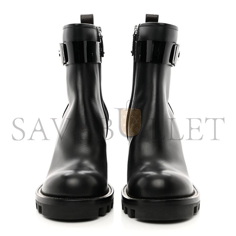 LOUIS VUITTON CALFSKIN STAR TRAIL ANKLE BOOTS 38 BLACK 1409847