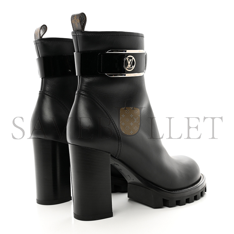 LOUIS VUITTON CALFSKIN STAR TRAIL ANKLE BOOTS 38 BLACK 1409847