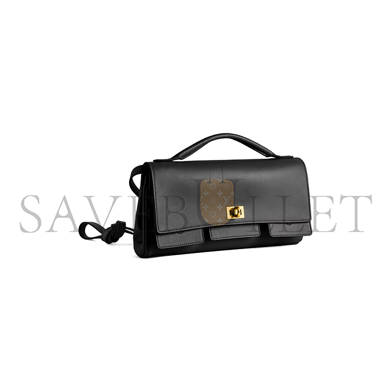 BALENCIAGA WOMEN'S BEL AIR CLUTCH ON STRAP SMALL IN BLACK 8349432ABAV1000 (26.9*13.9*5.3cm) BALENCIAGA WOMEN'S BEL AIR CLUTCH ON STRAP SMALL IN BLACK 8349432ABAV1000 (26.9*13.9*5.3cm)