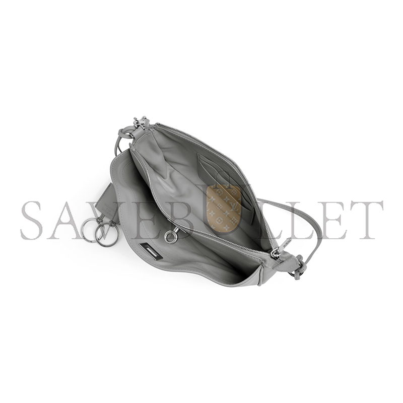 BALENCIAGA WOMEN'S RODEO SLING POCHETTE IN CLOUD GREY 8141112ABLV1142 (22*12*5cm) BALENCIAGA WOMEN'S RODEO SLING POCHETTE IN CLOUD GREY 8141112ABLV1142 (22*12*5cm)