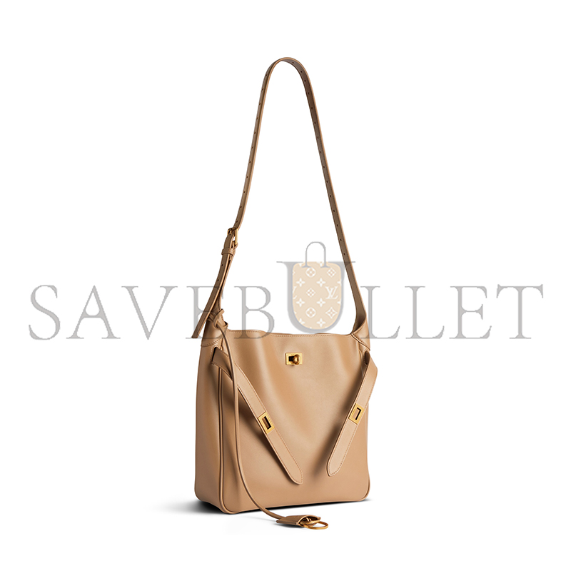 BALENCIAGA WOMEN'S BEL AIR HOBO BAG SMALL IN LATTE 8110182ABAV2621 (26.9*25.9*9.9cm) BALENCIAGA WOMEN'S BEL AIR HOBO BAG SMALL IN LATTE 8110182ABAV2621 (26.9*25.9*9.9cm)