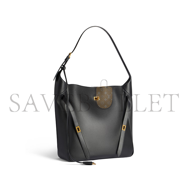 BALENAIAGA WOMEN'S BEL AIR HOBO BAG LARGE IN BLACK 8057582ABAV1000 (43.9*39.8*14.9cm) BALENAIAGA WOMEN'S BEL AIR HOBO BAG LARGE IN BLACK 8057582ABAV1000 (43.9*39.8*14.9cm)