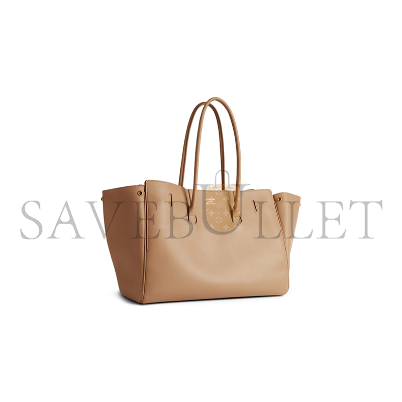 BALENCIAGA WOMEN'S BEL AIR CARRY ALL BAG MEDIUM IN LATTE 8054812ABAV2621 (36*28.9*16cm)