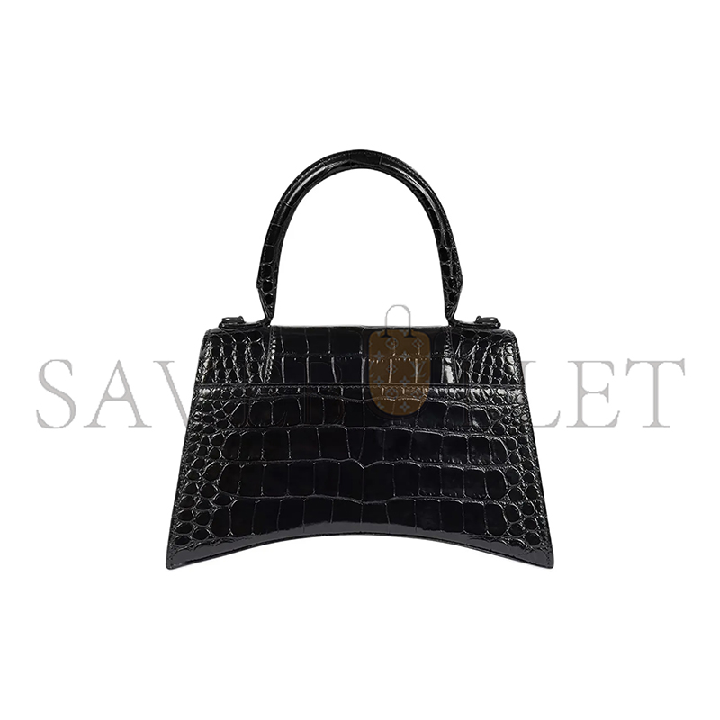 BALENCIAGA WOMEN'S HOURGLASS HANDBAG XS IN BLACK 5928331LR671000 (18.8*13*7.9cm)