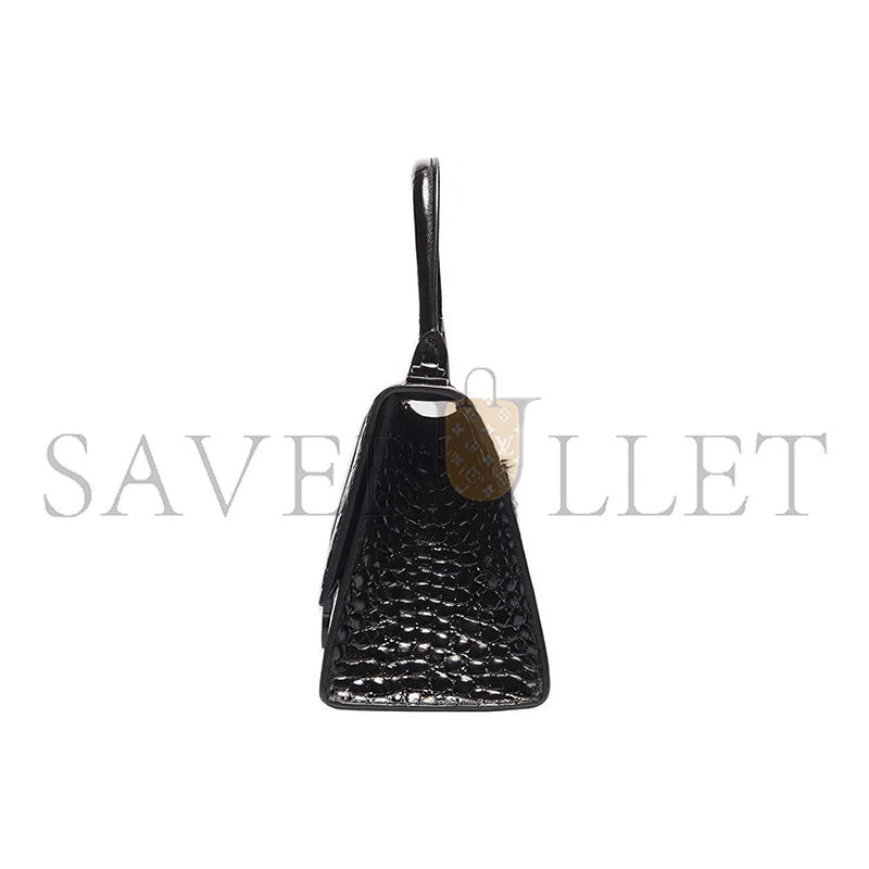 BALENCIAGA WOMEN'S HOURGLASS HANDBAG XS IN BLACK 5928331LR671000 (18.8*13*7.9cm)