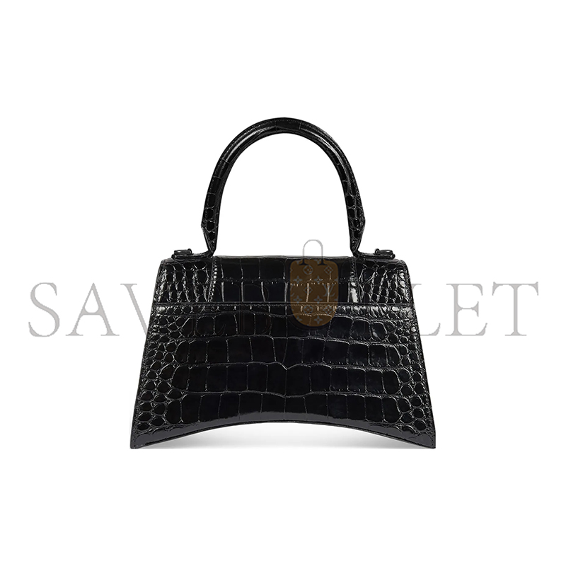 BALENCIAGA WOMEN'S HOURGLASS HANDBAG SMALL IN BLACK 5935461LR671000 (22.9*15*9.9cm)
