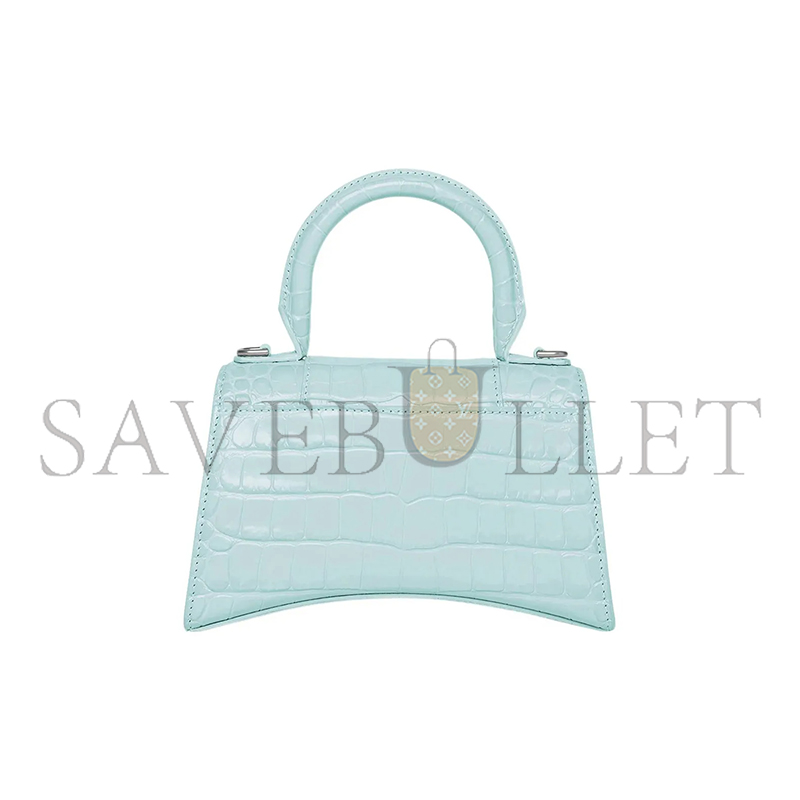 BALENCIAGA WOMEN'S HOURGLASS HANDBAG XS IN LAKE BLUE 5928331LR6Y3914 (18.8*13*7.9cm)
