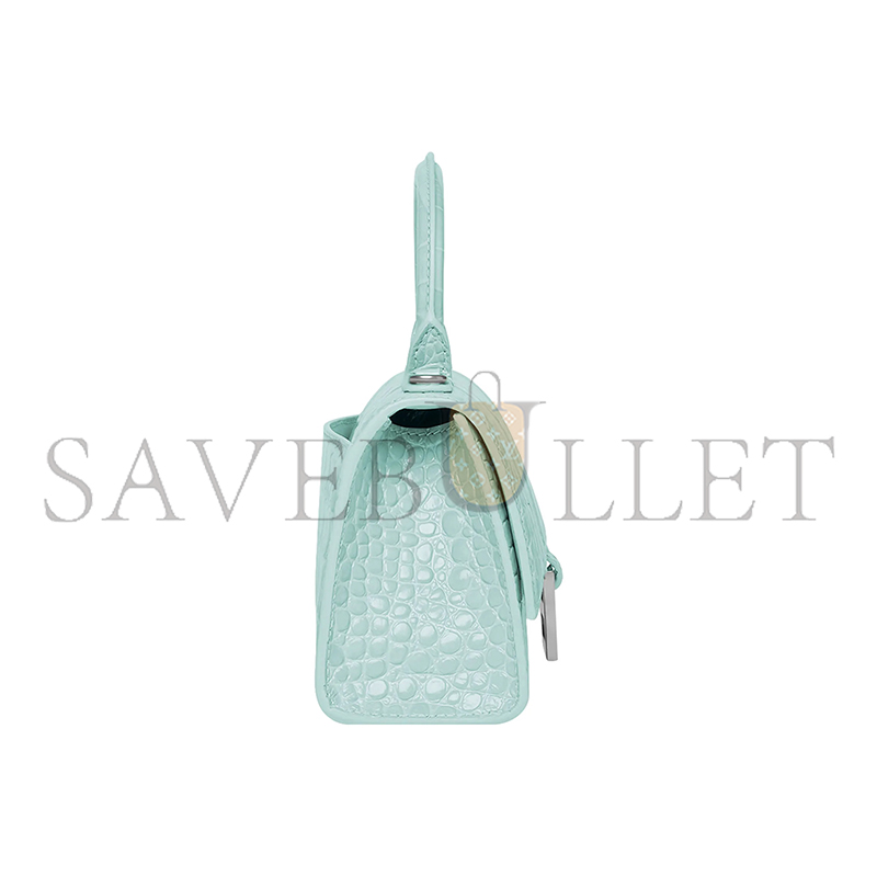BALENCIAGA WOMEN'S HOURGLASS HANDBAG XS IN LAKE BLUE 5928331LR6Y3914 (18.8*13*7.9cm)