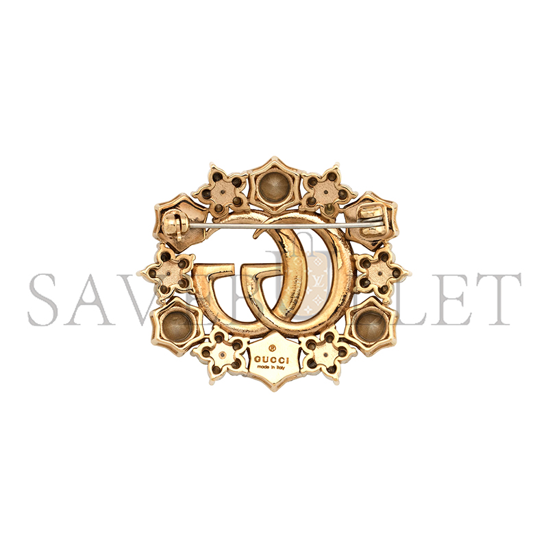 GUCCI GG MARMONT CRYSTAL BROOCH 753794 GUCCI GG MARMONT CRYSTAL BROOCH 753794