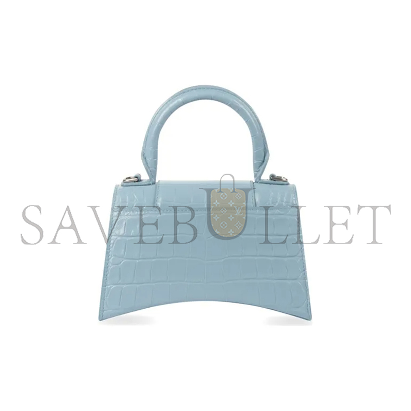 BALENCIAGA WOMEN'S HOURGLASS HANDBAG XS IN SKY BLUE 5928331LR6Y4712 (18.8*13*7.9cm)