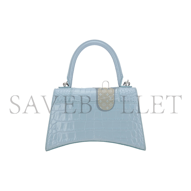 BALENCIAGA WOMEN'S HOURGLASS HANDBAG SMALL IN SKY BLUE 5935461LR6Y4712 (22.9*15*9.9cm)