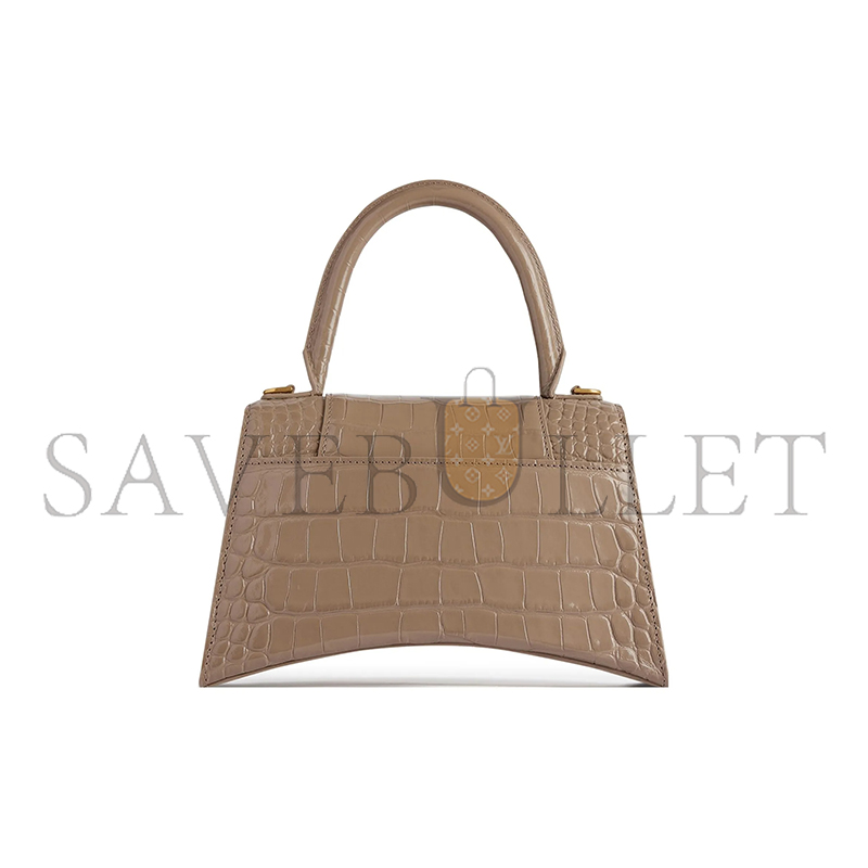 BALENCIAGA WOMEN'S HOURGLASS HANDBAG SMALL IN BROWN 5935461LRGM1212 (22.9*15*9.9cm)